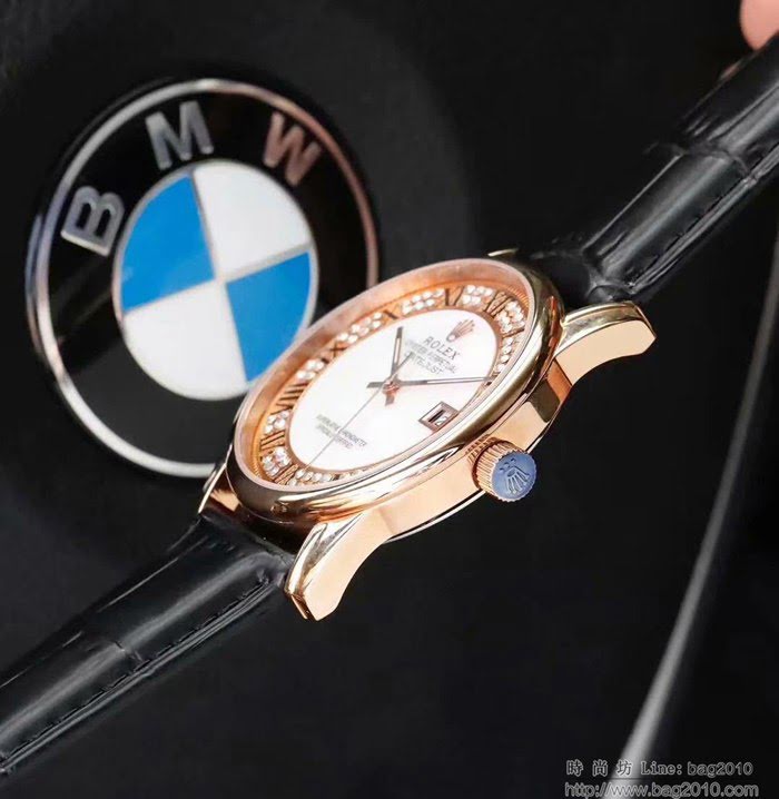ROLEX勞力士 切利尼升級版 深海珍珠母貝配南非真鑽鑲製錶盤 深度防水 男士腕表  wssb4764